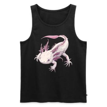 Axolotl - Men's Premium Organic Tank Top - black - Front - Michal (187cm)