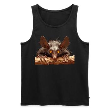 Aye-Aye Finger Animals Finger Animal - Débardeur bio Premium Homme - noir - Devant - AI Model Male 178 light (178cm)