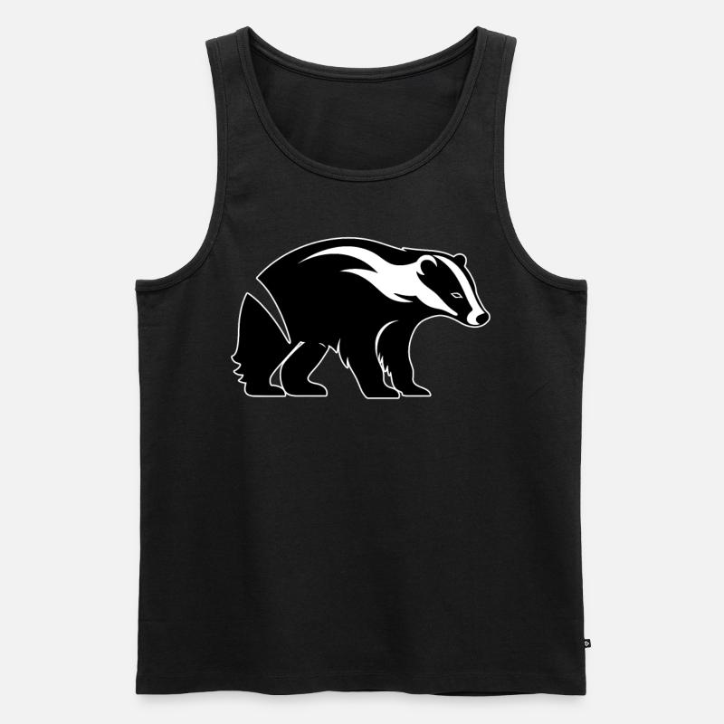 Badger Dachse Dachs - Männer Premium Bio Tank Top - Schwarz
