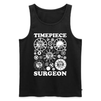 Watchmaker Watchmaking Horologist Horologies - Men's Premium Organic Tank Top - black - Front - AI Model Male 178 light (178cm)
