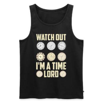 Watchmaker Watchmaking Horologist Horologies - Men's Premium Organic Tank Top - black - Front - AI Model Male 178 light (178cm)