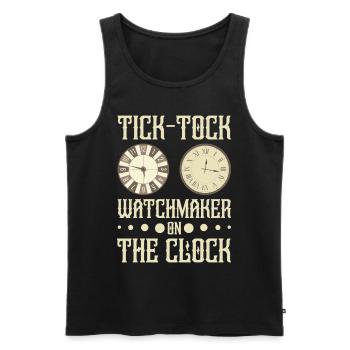 Watchmaker Watchmaking Horologist Horologies - Men's Premium Organic Tank Top - black - Front - AI Model Male 178 light (178cm)