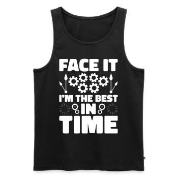 Watchmaker Watchmaking Horologist Horologies - Men's Premium Organic Tank Top - black - Front - AI Model Male 178 light (178cm)