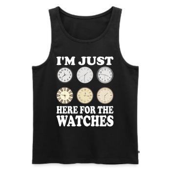 Watchmaker Watchmaking Horologist Horologies - Men's Premium Organic Tank Top - black - Front - AI Model Male 178 light (178cm)