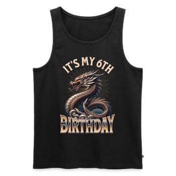 Dragon 6ème anniversaire Dragon - Débardeur bio Premium Homme - noir - Devant - Michal (187cm)