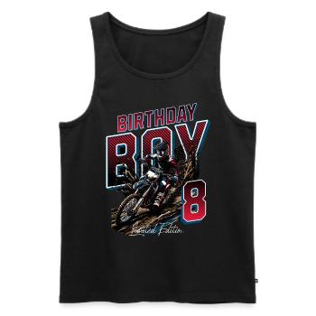 Motocross 8th Birthday - Men's Premium Organic Tank Top - black - Front - Michal (187cm)