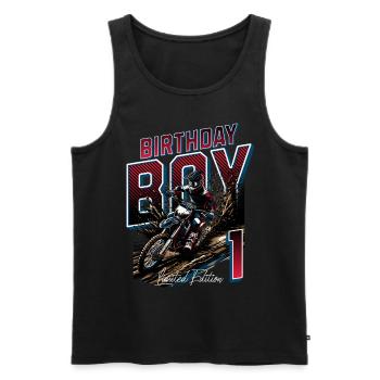 1er anniversaire de motocross - Débardeur bio Premium Homme - noir - Devant - Michal (187cm)