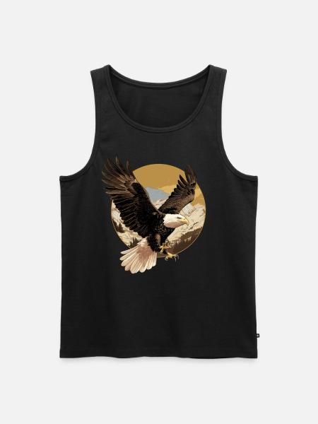 Havørn Weißkopfseeadler - Herre Premium økologisk tanktop - sort
