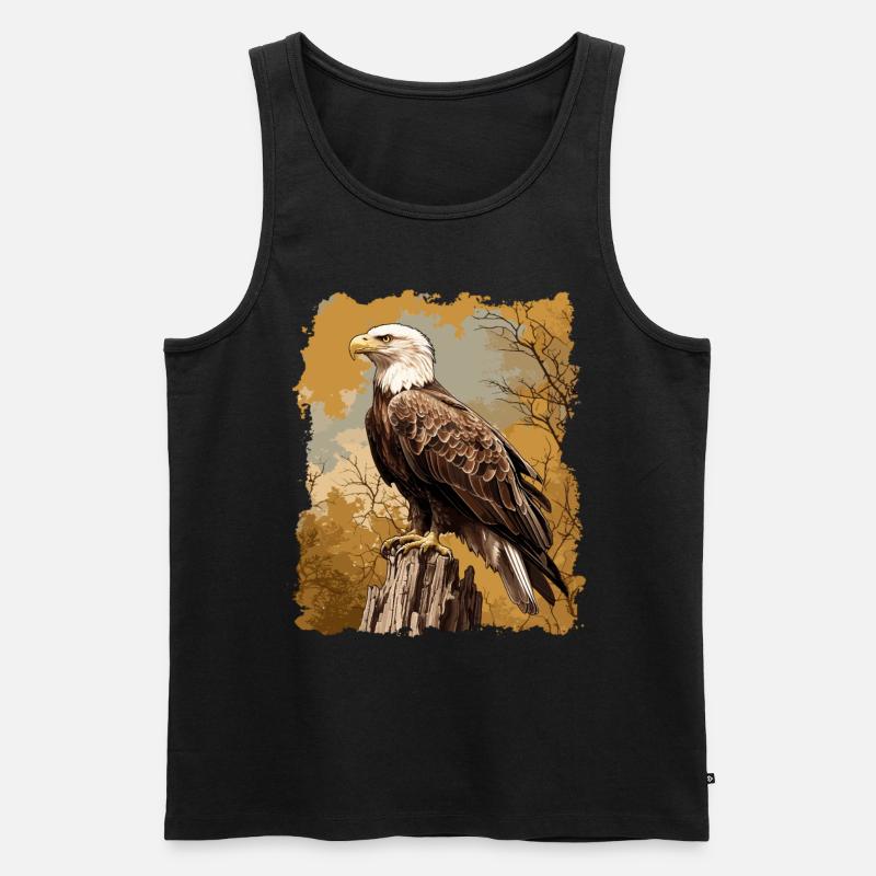 Bald Eagle Weißkopfseeadler - Männer Premium Bio Tank Top - Schwarz