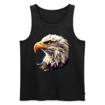 Bald Eagle Weißkopfseeadler - Men's Premium Organic Tank Top - black - Front - AI Model Male 178 light (178cm)