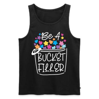 School Counselor Be A Bucket - Men's Premium Organic Tank Top - black - Front - Michal (187cm)