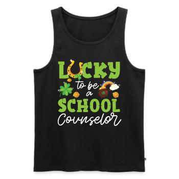 Conseillère scolaire Fête de la Saint-Patrick - Débardeur bio Premium Homme - noir - Devant - Michal (187cm)