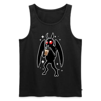 Mothman Bubble Tee - Männer Premium Bio Tank Top - Schwarz - Vorne - AI Model Male 178 light (178cm)