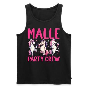 Malle Party Crew - Débardeur bio Premium Homme - noir - Devant - AI Model Male 178 light (178cm)