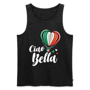 Ciao Bella - Männer Premium Bio Tank Top - Schwarz - Vorne - AI Model Male 178 light (178cm)