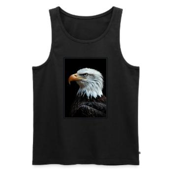 Bald Eagle Weißkopfseeadler - Men's Premium Organic Tank Top - black - Front - AI Model Male 178 light (178cm)