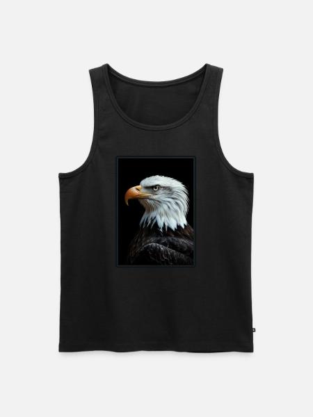 Bald Eagle Weißkopfseeadler - Männer Premium Bio Tank Top - Schwarz