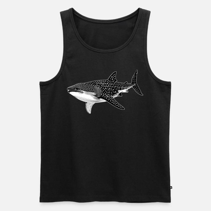 Whale Shark Walhaie Walhai - Männer Premium Bio Tank Top - Schwarz