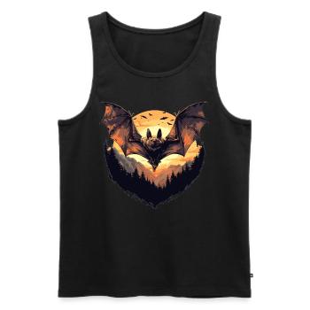 Chauve-souris Chauve-souris - Débardeur bio Premium Homme - noir - Devant - AI Model Male 178 light (178cm)