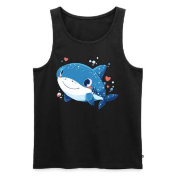 Whale Shark Walhaie Walhai - Männer Premium Bio Tank Top - Schwarz - Vorne - AI Model Male 178 light (178cm)