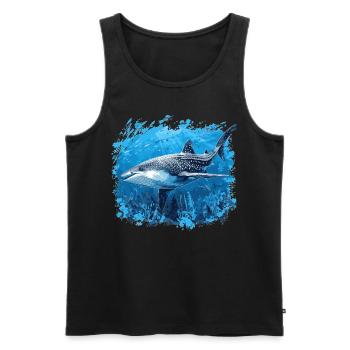 Whale Shark Walhaie Walhai - Männer Premium Bio Tank Top - Schwarz - Vorne - AI Model Male 178 light (178cm)