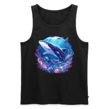 Whale Shark Walhaie Walhai - Männer Premium Bio Tank Top - Schwarz - Vorne - AI Model Male 178 light (178cm)