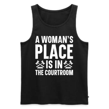 Lawyer Lawyer Court Public Prosecutor - Men's Premium Organic Tank Top - black - Front - AI Model Male 178 light (178cm)