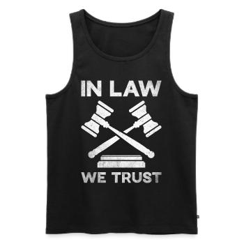 Anwalt Rechtsanwalt Gericht Staatsanwalt - Männer Premium Bio Tank Top - Schwarz - Vorne - Michal (187cm)