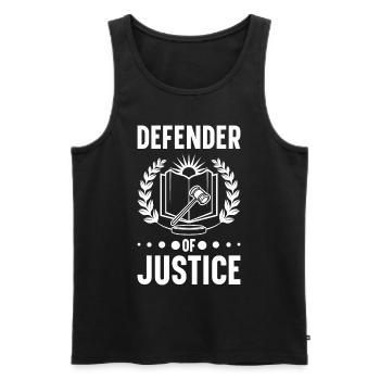 Lawyer Lawyer Court Public Prosecutor - Men's Premium Organic Tank Top - black - Front - AI Model Male 178 light (178cm)