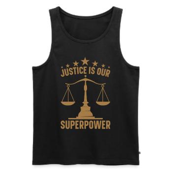 Lawyer Lawyer Court Public Prosecutor - Men's Premium Organic Tank Top - black - Front - AI Model Male 178 light (178cm)