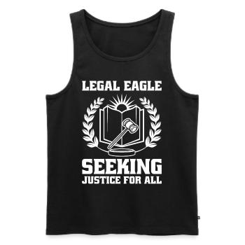 Lawyer Lawyer Court Public Prosecutor - Men's Premium Organic Tank Top - black - Front - AI Model Male 178 light (178cm)