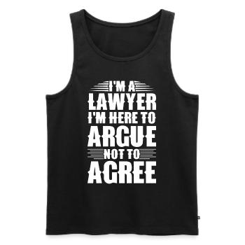 Lawyer Lawyer Court Public Prosecutor - Men's Premium Organic Tank Top - black - Front - AI Model Male 178 light (178cm)