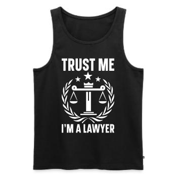 Lawyer Lawyer Court Public Prosecutor - Men's Premium Organic Tank Top - black - Front - AI Model Male 178 light (178cm)
