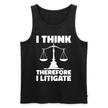 Anwalt Rechtsanwalt Gericht Staatsanwalt - Männer Premium Bio Tank Top - Schwarz - Vorne - Michal (187cm)