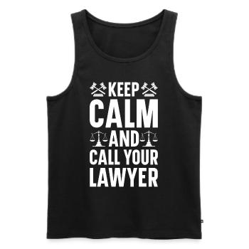 Lawyer Lawyer Court Public Prosecutor - Men's Premium Organic Tank Top - black - Front - AI Model Male 178 light (178cm)