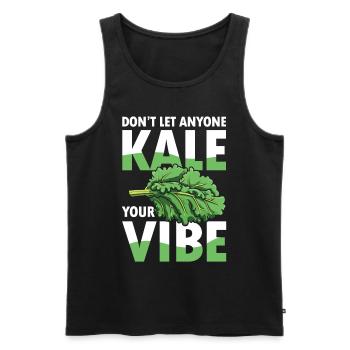Don’t Let Anyone Kale Your Vibe - Männer Premium Bio Tank Top - Schwarz - Vorne - AI Model Male 178 light (178cm)