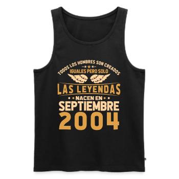 The Legends are born in September 2004 - Men's Premium Organic Tank Top - black - Front - Michal (187cm)