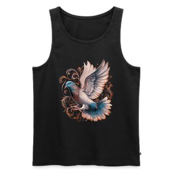 Fiegende Taube für Taubenzüchter für einen - Männer Premium Bio Tank Top - Schwarz - Vorne - Michal (187cm)