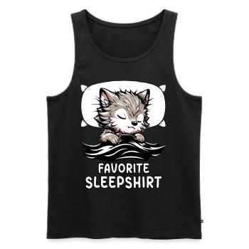 Werewolf Favorite Sleep - Männer Premium Bio Tank Top - Schwarz - Vorne - Michal (187cm)