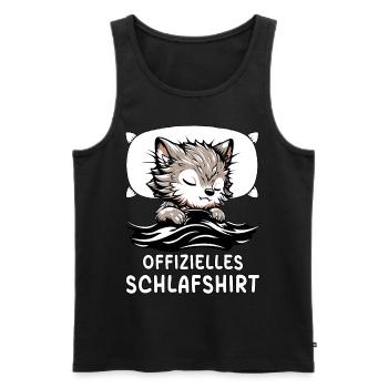 Chemise de nuit officielle loup-garou - Débardeur bio Premium Homme - noir - Devant - Michal (187cm)