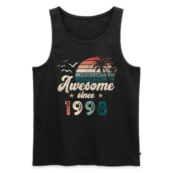 Birthday 1998 Palm Trees - Men's Premium Organic Tank Top - black - Front - Michal (187cm)
