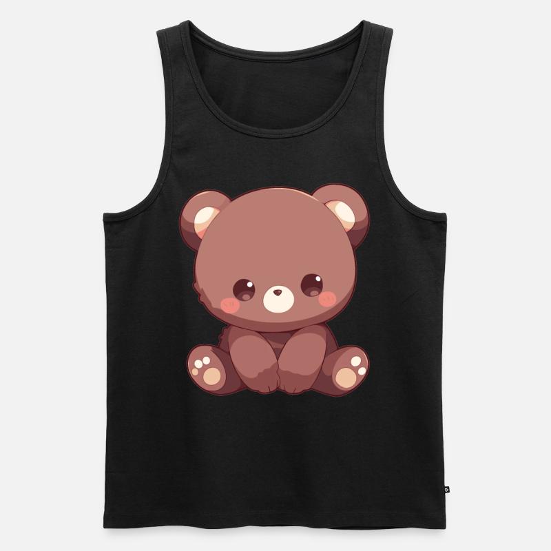 Bear Bären Bär - Männer Premium Bio Tank Top - Schwarz