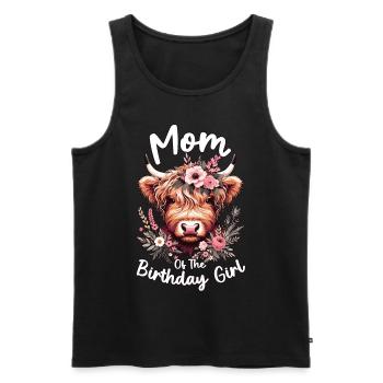 Mom Of The Birthday Girl - Men's Premium Organic Tank Top - black - Front - AI Model Male 178 light (178cm)
