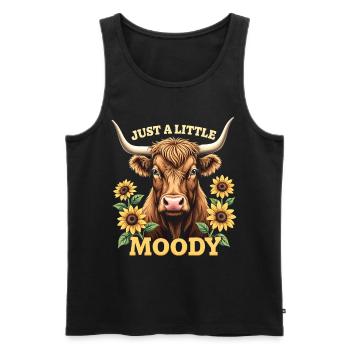 Schottisches Hochlandrind Highland Cow Hochlandkuh - Männer Premium Bio Tank Top - Schwarz - Vorne - AI Model Male 178 light (178cm)