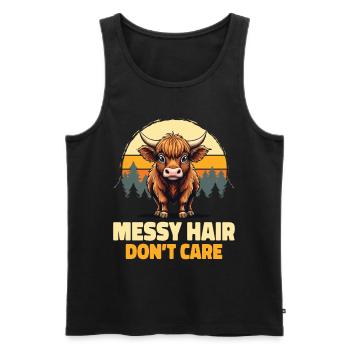 Schottisches Hochlandrind Highland Cow Hochlandkuh - Männer Premium Bio Tank Top - Schwarz - Vorne - AI Model Male 178 light (178cm)