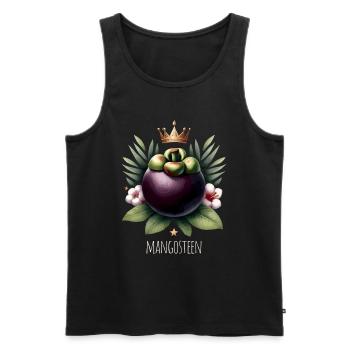 Mangostan Thailand Frucht Mangostan - Männer Premium Bio Tank Top - Schwarz - Vorne - AI Model Male 178 light (178cm)