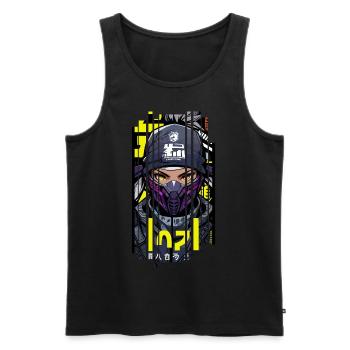 Man Geometric Ninja Spiele - Männer Premium Bio Tank Top - Schwarz - Vorne - AI Model Male 178 light (178cm)