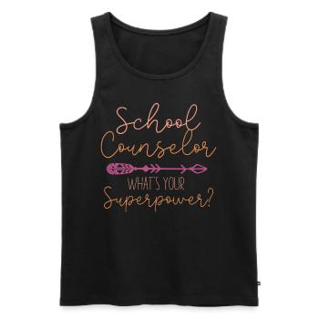 School Counselor I'm A School - Men's Premium Organic Tank Top - black - Front - Michal (187cm)