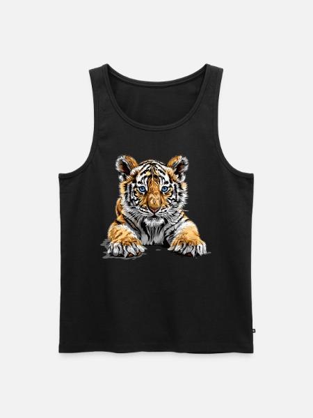 Bengal Tiger King Tiger - Men's Premium Organic Tank Top - black