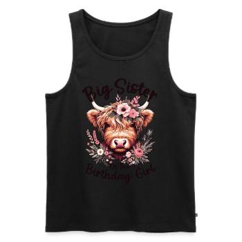 Big Sister Of The Birthday Girl - Men's Premium Organic Tank Top - black - Front - AI Model Male 178 light (178cm)